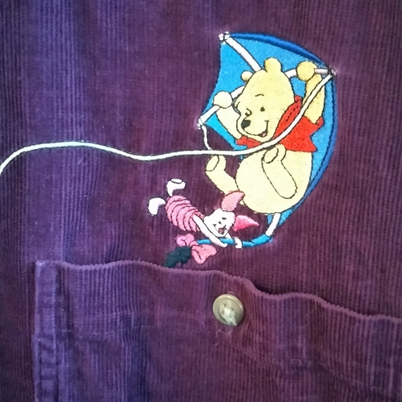 Pooh size XL corduroy button up - Picture 3 of 5